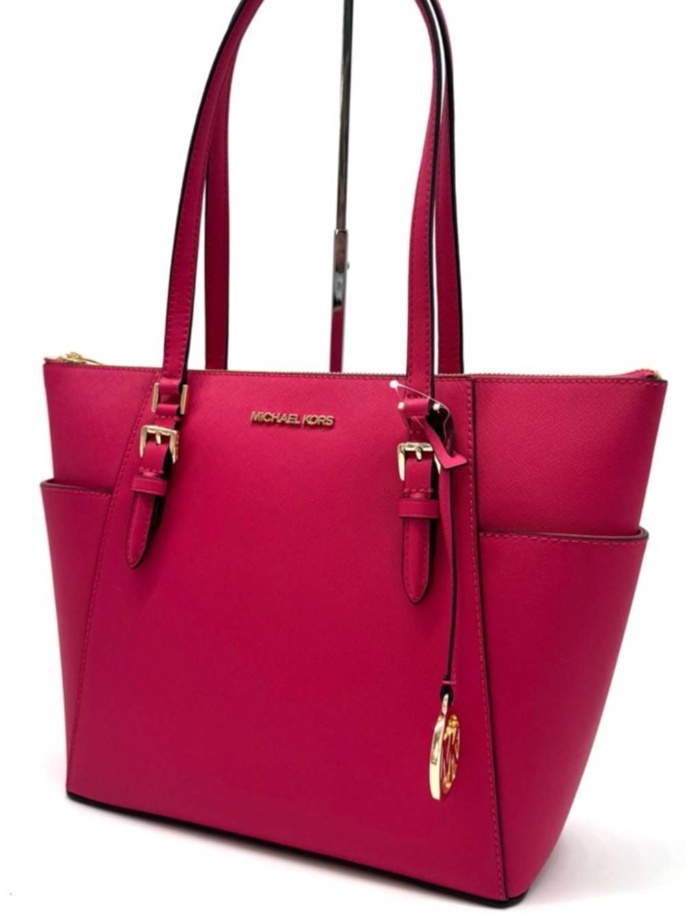 Michael Kors Large Charlotte Tote Bag Electric Pink